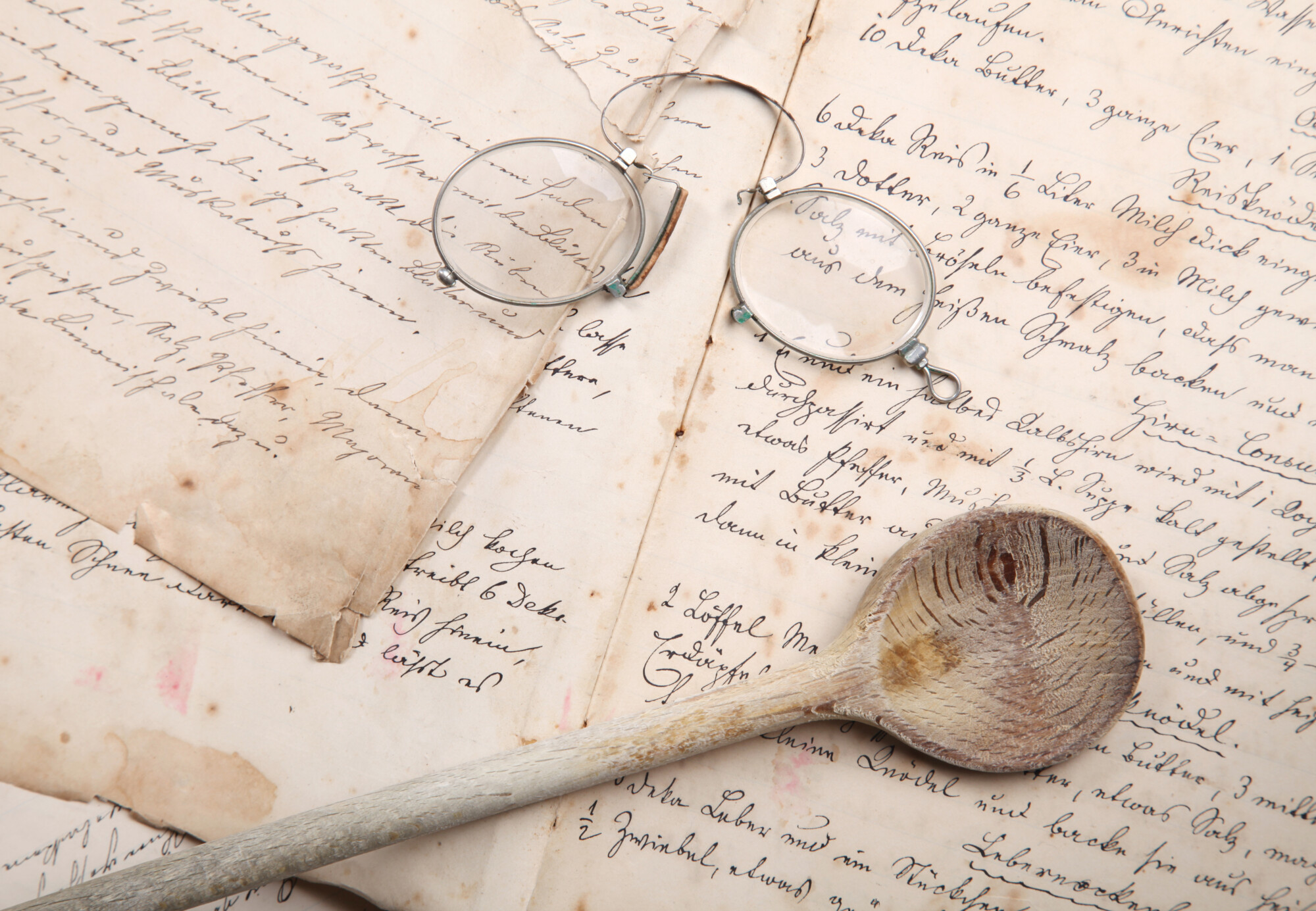 Old,,Hand-written,Cook,Book,With,Recipes